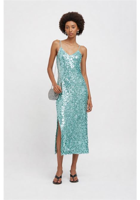 Weili Zheng abito lungo in paillettes con spalline regolabili e fodera in crêpe WEILI ZHENG | Abiti | S26DL05GN24